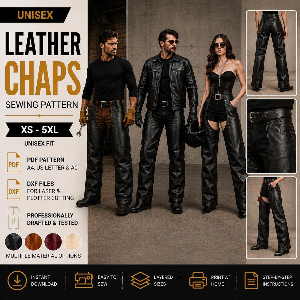 Leather Chaps – PDF sewing pattern