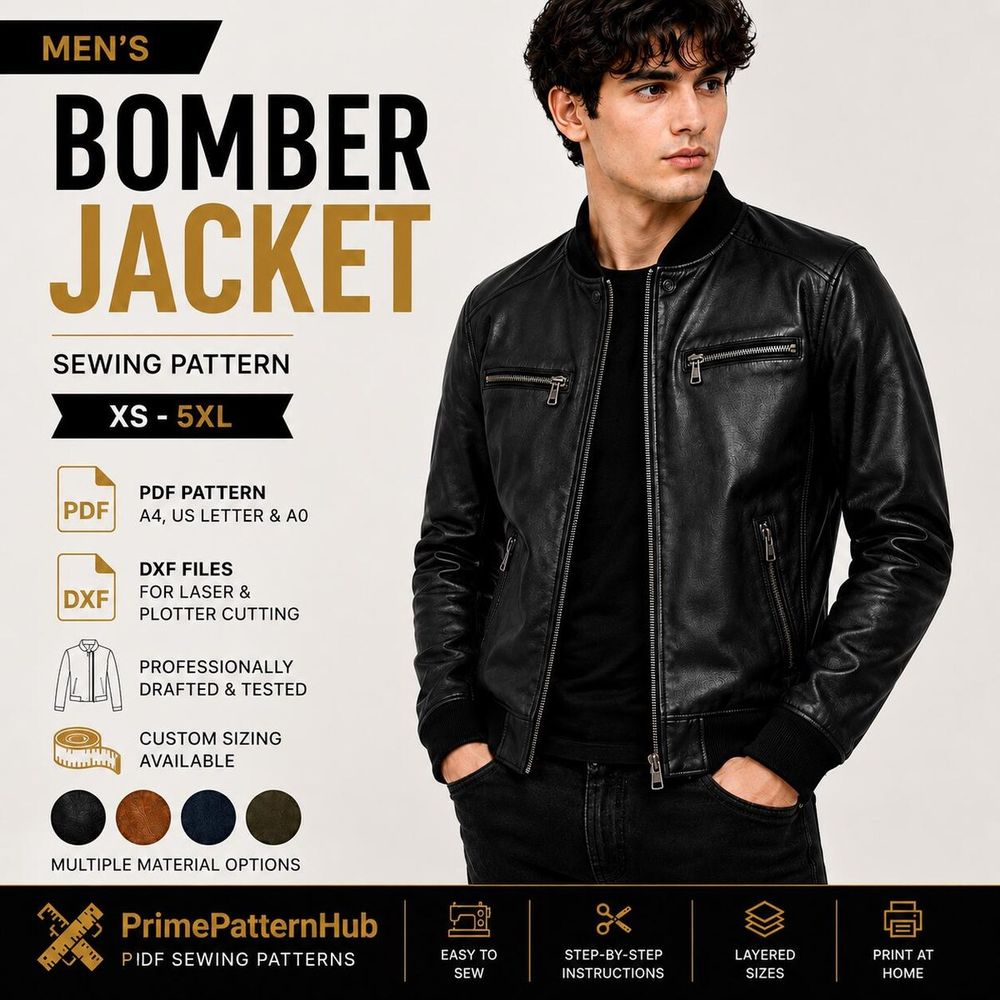 Men's Bomber Jacket – PDF sewing pattern